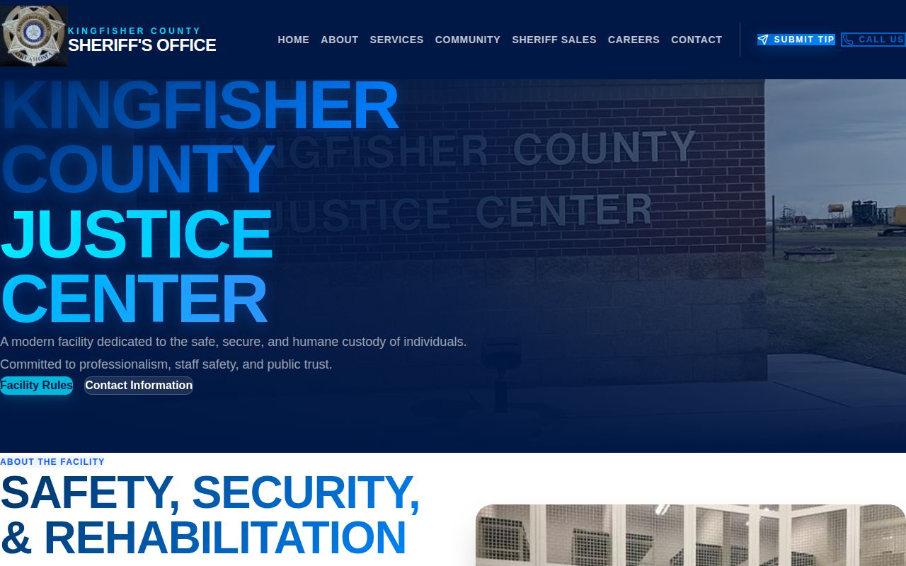 Kingfisher County Justice Center custody record source